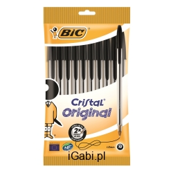 BIC DŁUGOPIS CZARNY POUCH 10 SZT.